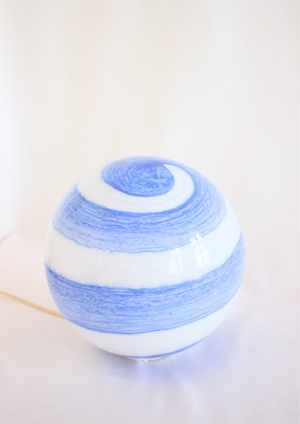 Floor glass lamp with a swirl design from Wofi Leuchten, 2000's