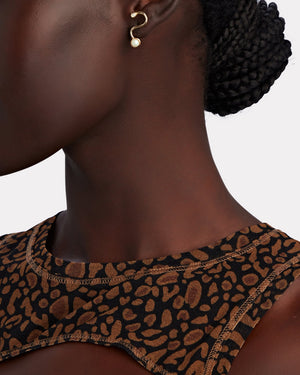 THE MIDNIGHT PEARL EARRINGS - VERMEIL