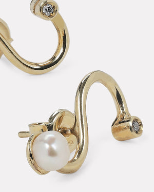 THE MIDNIGHT PEARL EARRINGS - VERMEIL