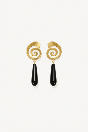 PALAIS TEARDROP ONYX EARRINGS
