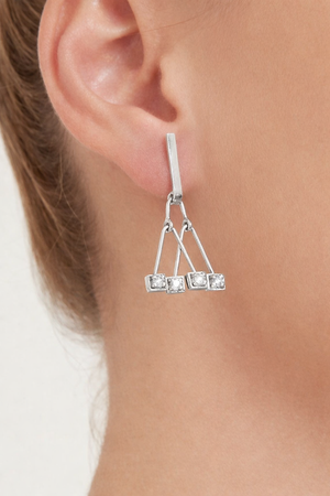 GRANDMA DIAMOND EARRINGS - Silver