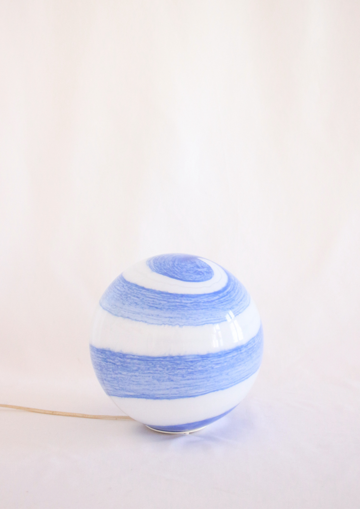 Floor glass lamp with a swirl design from Wofi Leuchten, 2000&#39;s