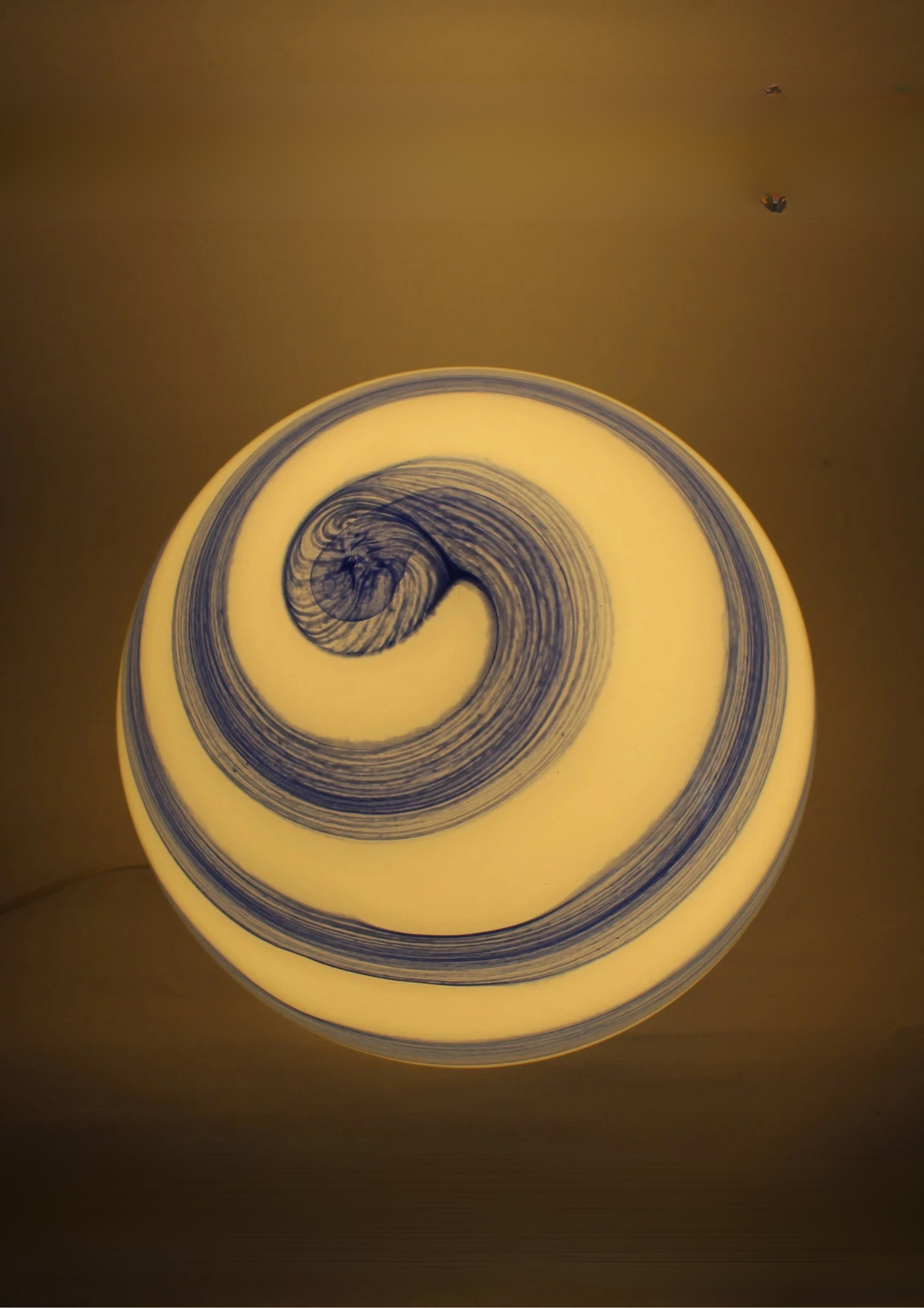 Floor glass lamp with a swirl design from Wofi Leuchten, 2000&#39;s