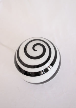 Floor glass lamp with a swirl design from Wofi Leuchten, 2000's