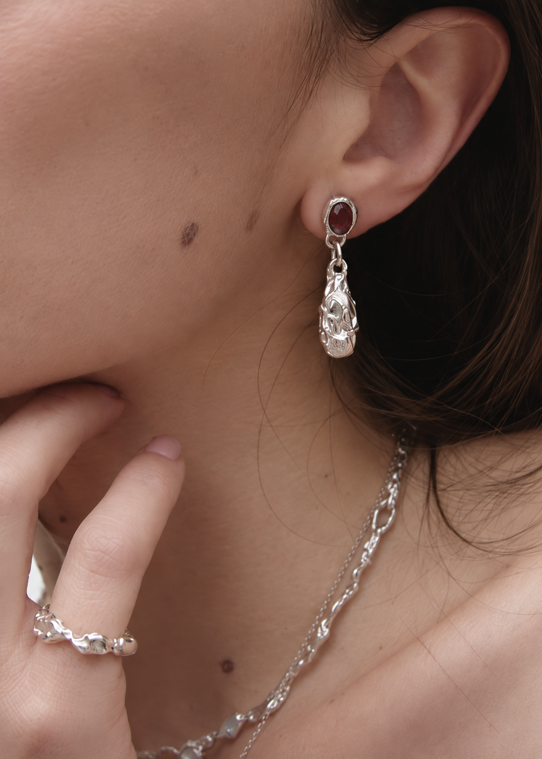 Ombra Earrings Silver