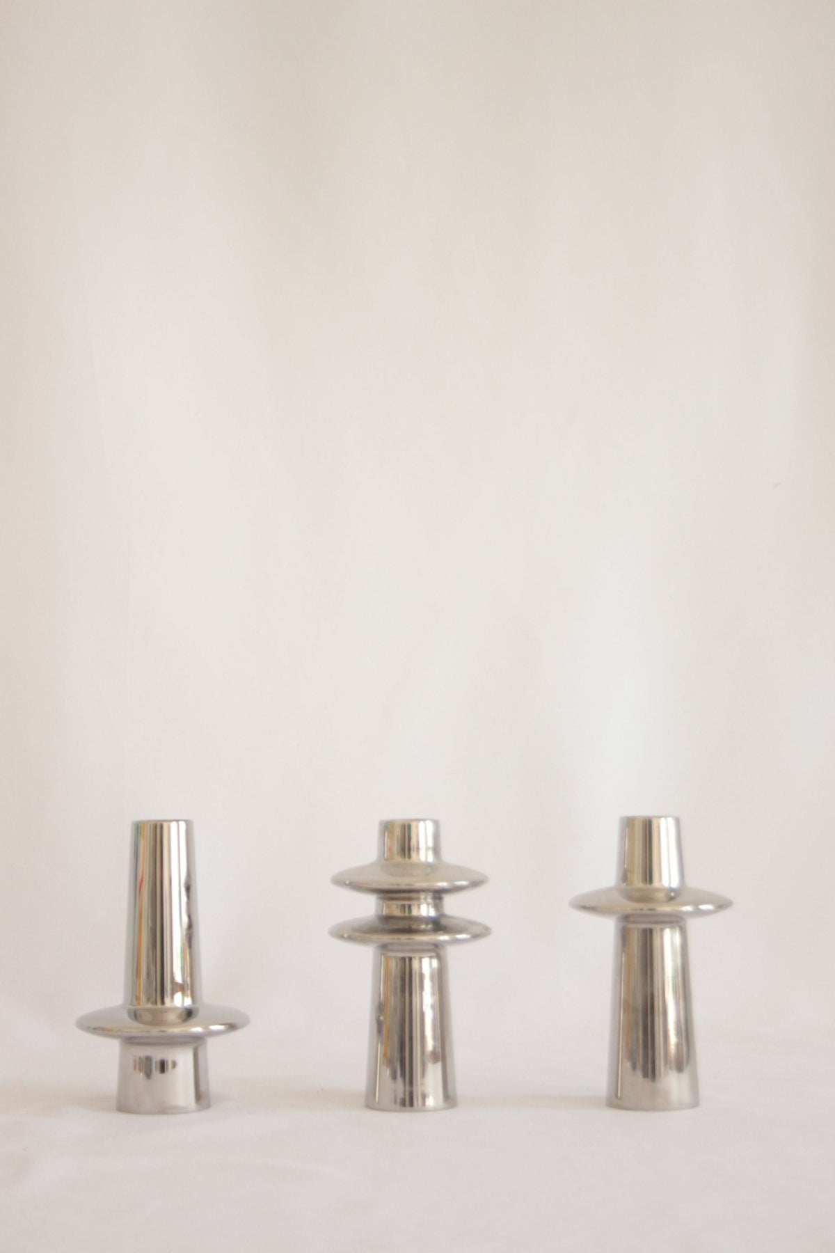 Candle sticks Ellipse design by Georg Jensen, 2000&#39;s