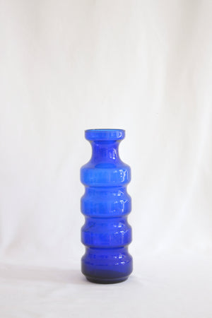 Vintage Mid Century 60s Vase in Deep Blue