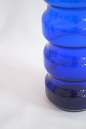 Vintage Mid Century 60s Vase in Deep Blue