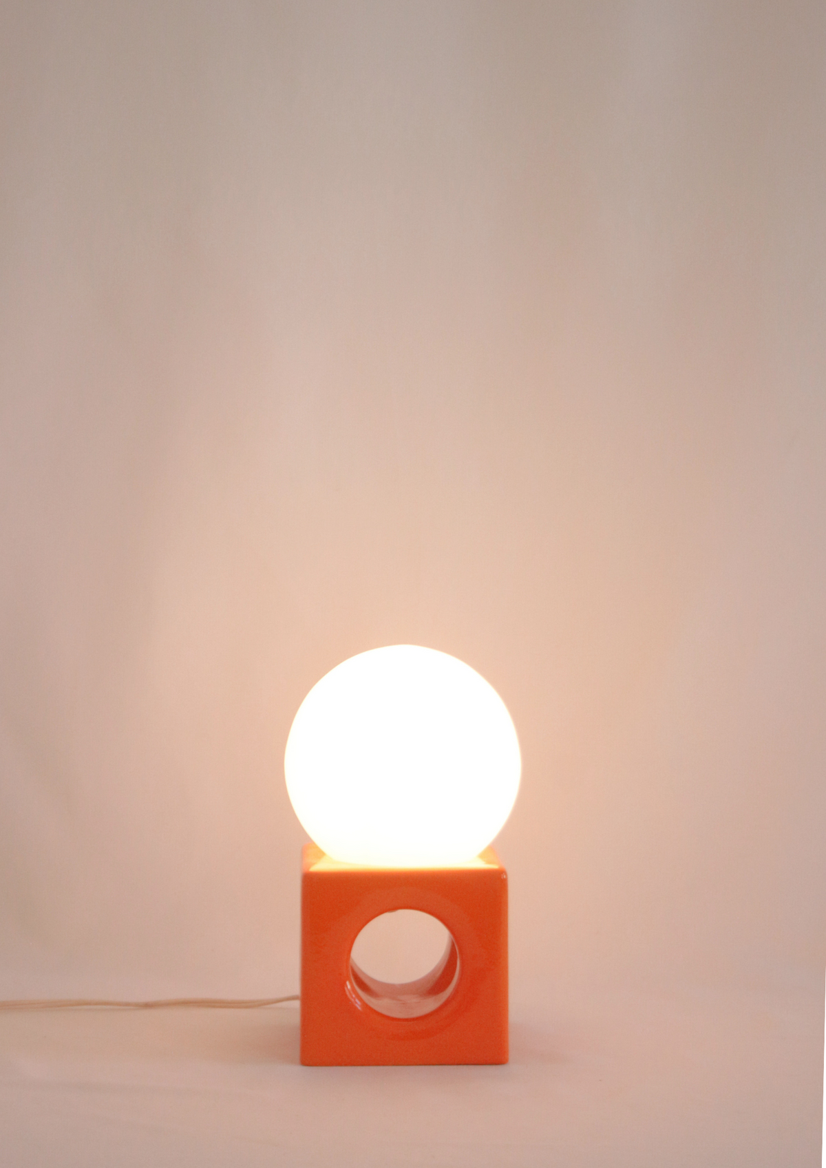 Unique space age ceramic table lamp, 1970&#39;s