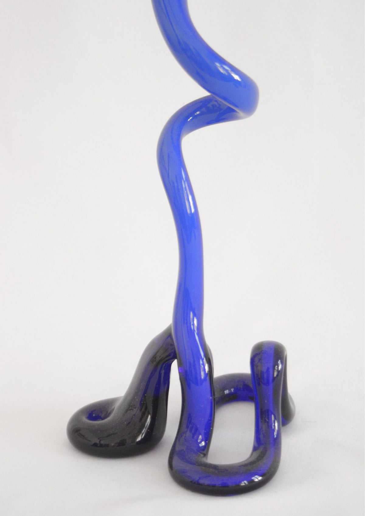 Twisted handblow glass vases from Italy, 1960&#39;s