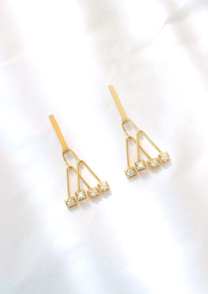 GRANDMA DIAMOND EARRINGS - Gold