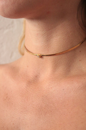 THE GARMET OF DESIRE CHOKER - Silver