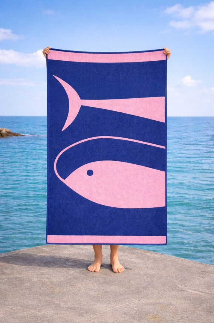 The Fishes beach towel