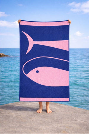 The Fishes beach towel