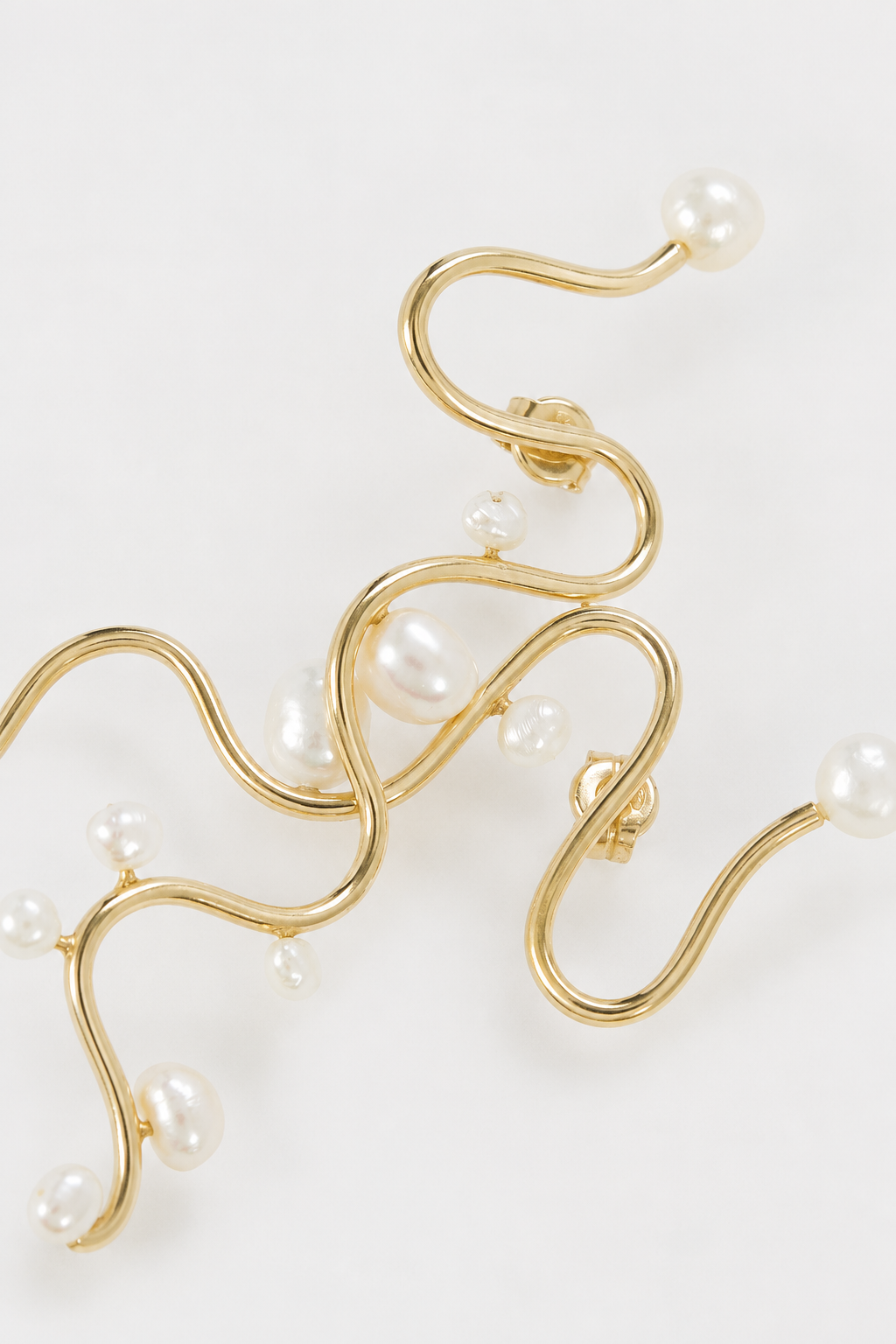 THE RIVER PEARL EARRINGS - VERMEIL