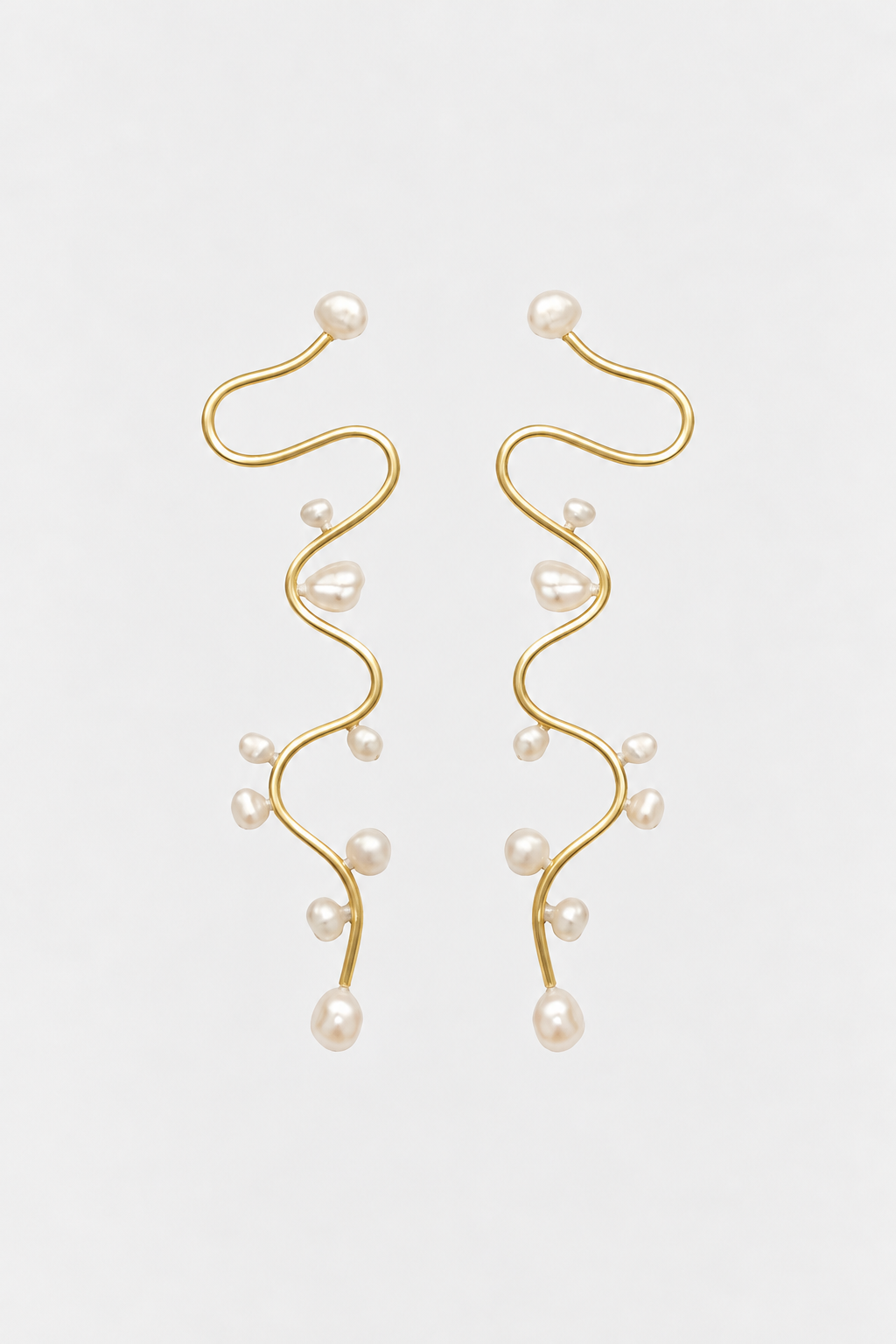THE RIVER PEARL EARRINGS - VERMEIL