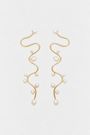THE RIVER PEARL EARRINGS - VERMEIL