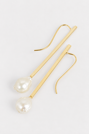 THE MOON PEARL EARRINGS - VERMEIL