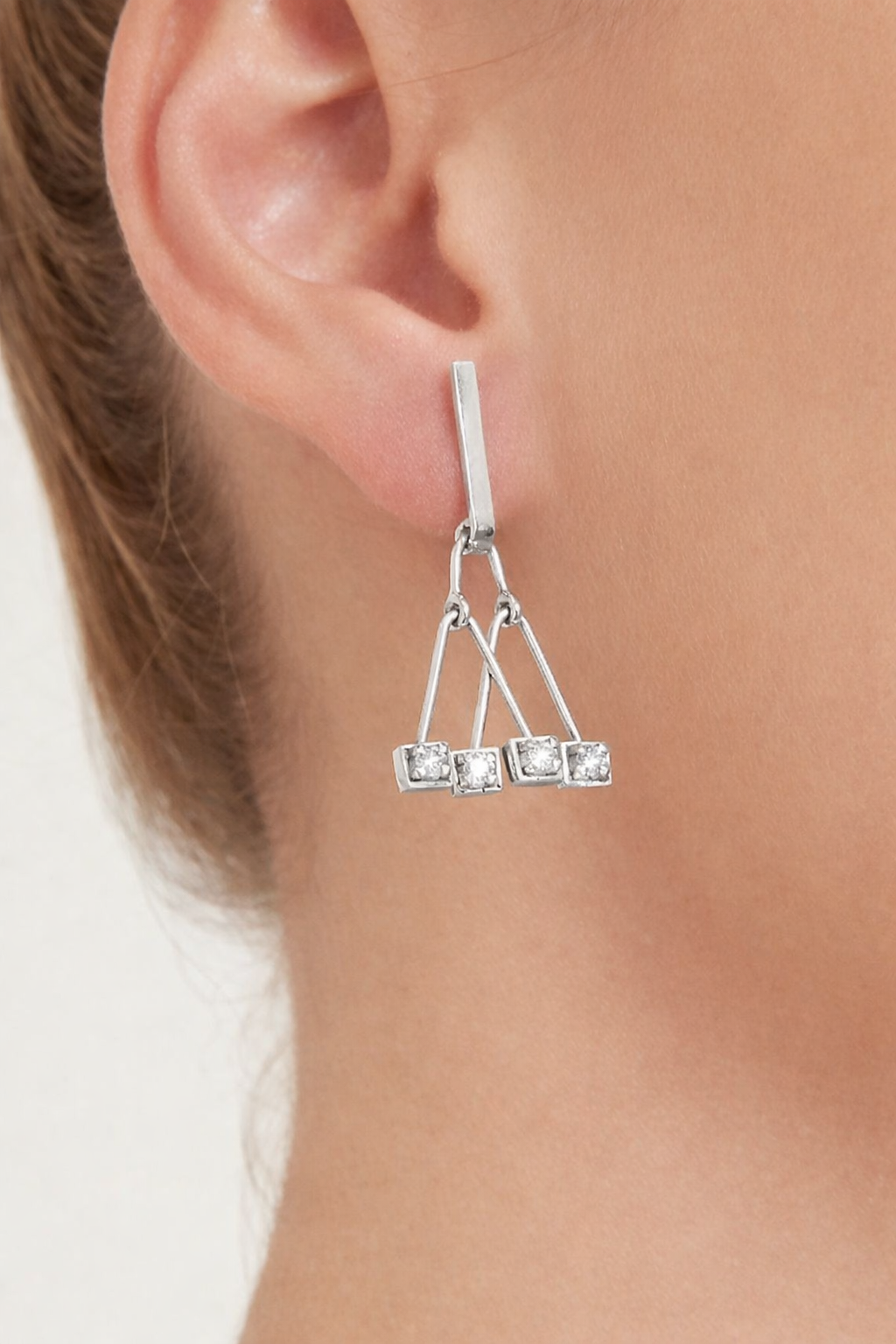 GRANDMA DIAMOND EARRINGS - Silver