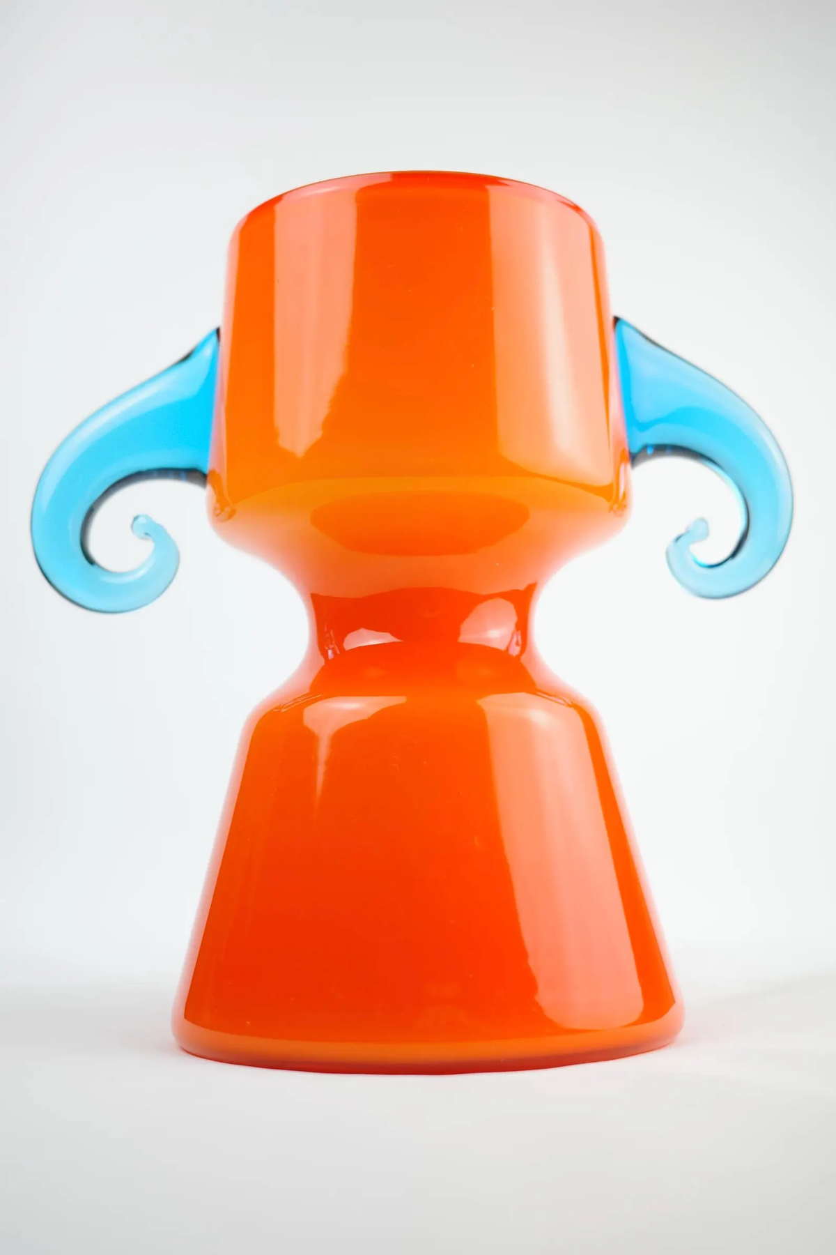 Handblown glass vase, 1980&#39;s