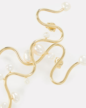 THE RIVER PEARL EARRINGS - VERMEIL