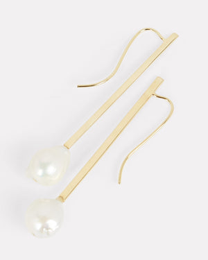 THE MOON PEARL EARRINGS - VERMEIL