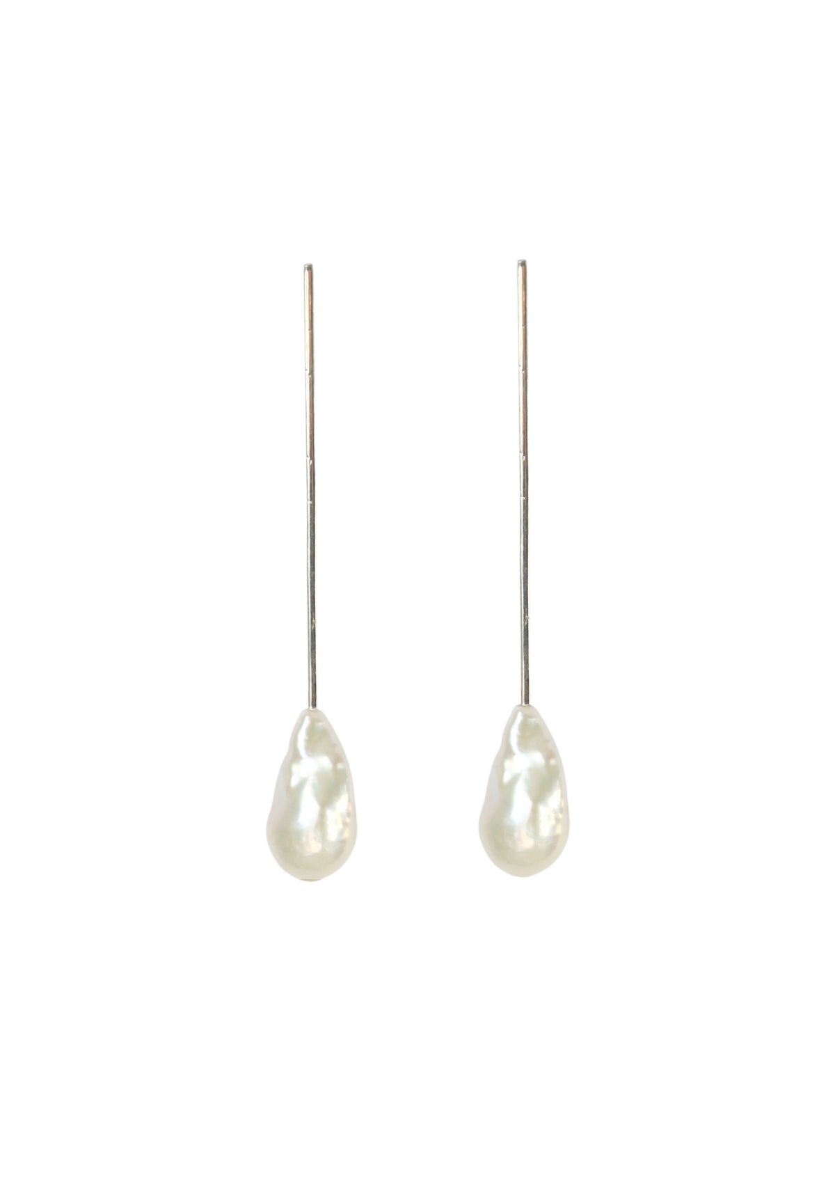THE MOON PEARL EARRINGS - SILVER