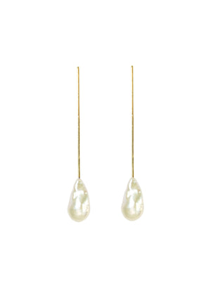 THE MOON PEARL EARRINGS - VERMEIL