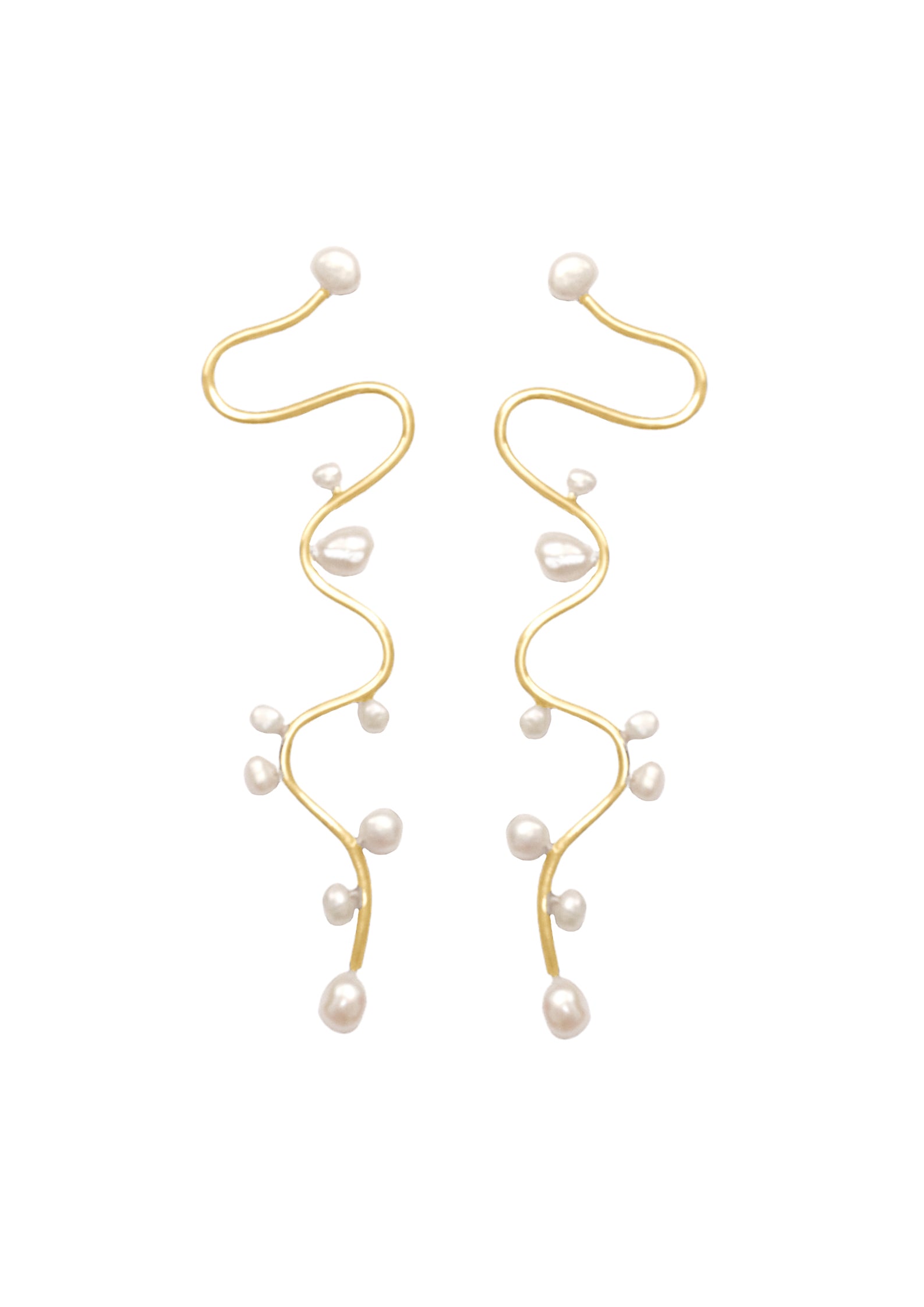 THE RIVER PEARL EARRINGS - VERMEIL