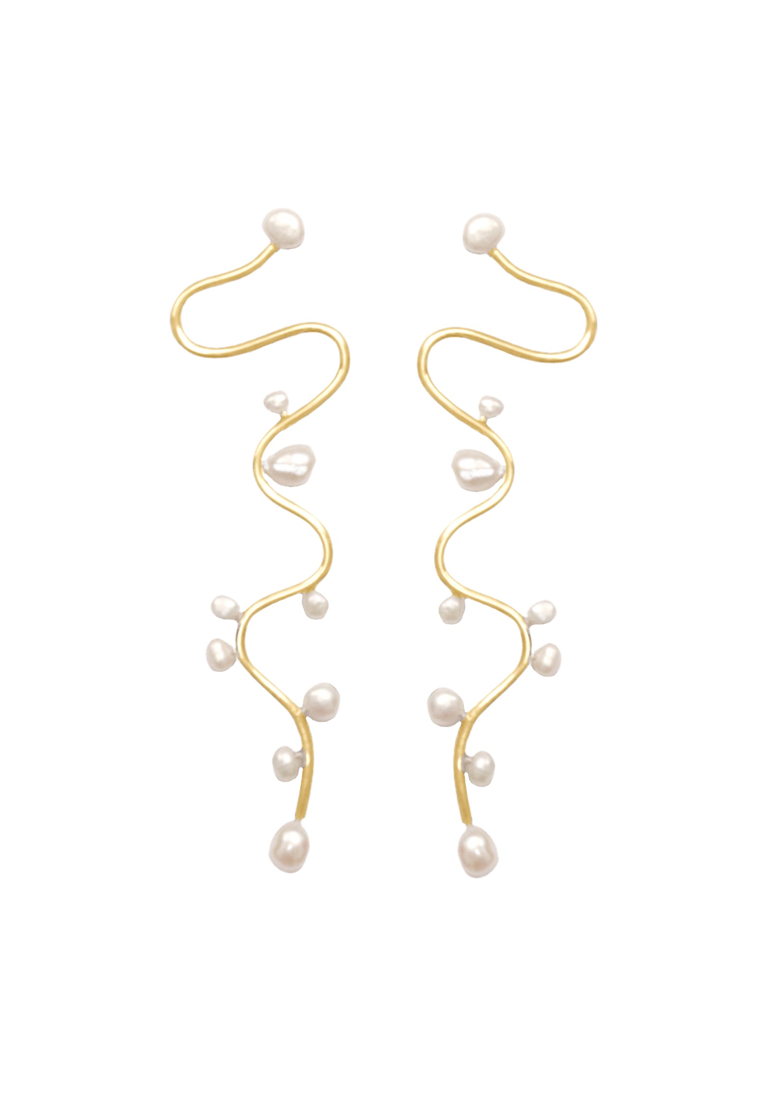 THE RIVER PEARL EARRINGS - VERMEIL