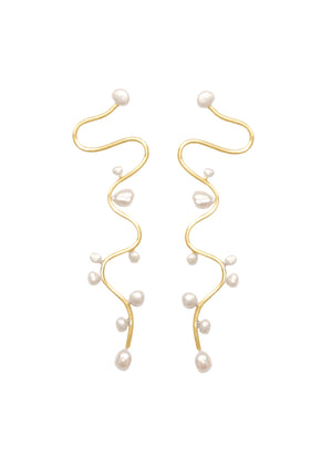 THE RIVER PEARL EARRINGS - VERMEIL