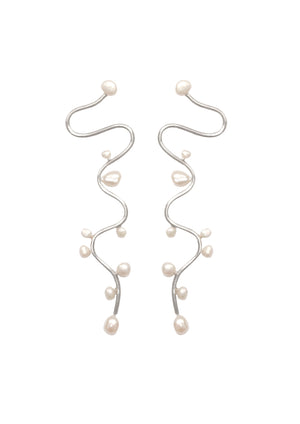 THE RIVER PEARL EARRINGS - SILVER